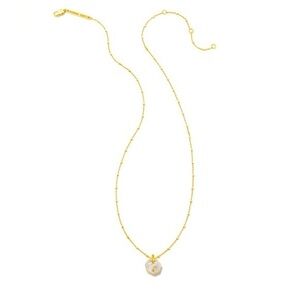 Kendra Scott Anna Kate Pendant Necklace, 18k gold Ivory Mother of Pearl NWT
